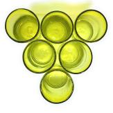 Solid Yellow 14 oz Drinking Glasses (set of 6)